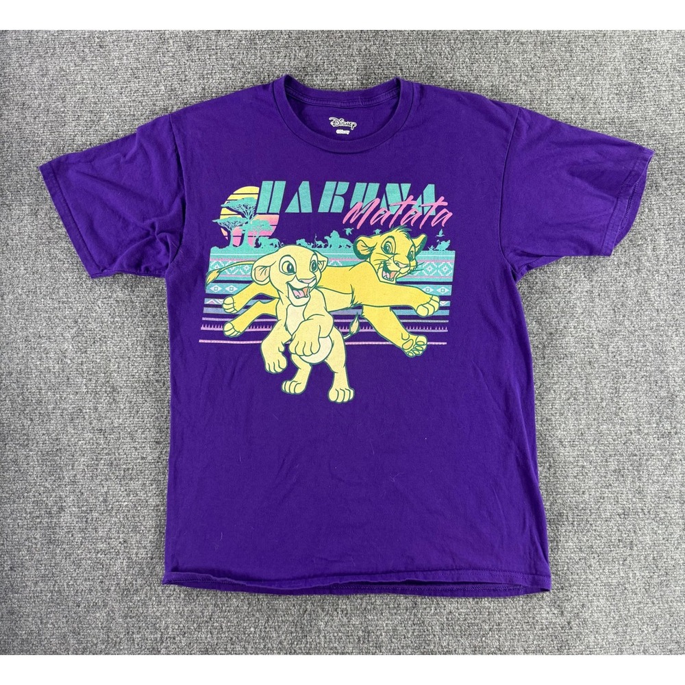 Disney Lion King Hakuna Matata Purple Graphic Tee Simba Nala Women Small